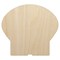 Clam Shell Solid Unfinished Wood Shape Piece Cutout for DIY Craft Projects
